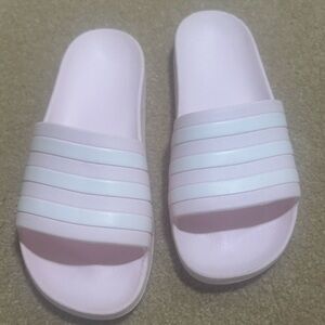 Adidas pink slides